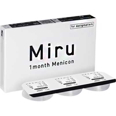 MIRU 1 month Menicon for Astigmatism (3 линзы)